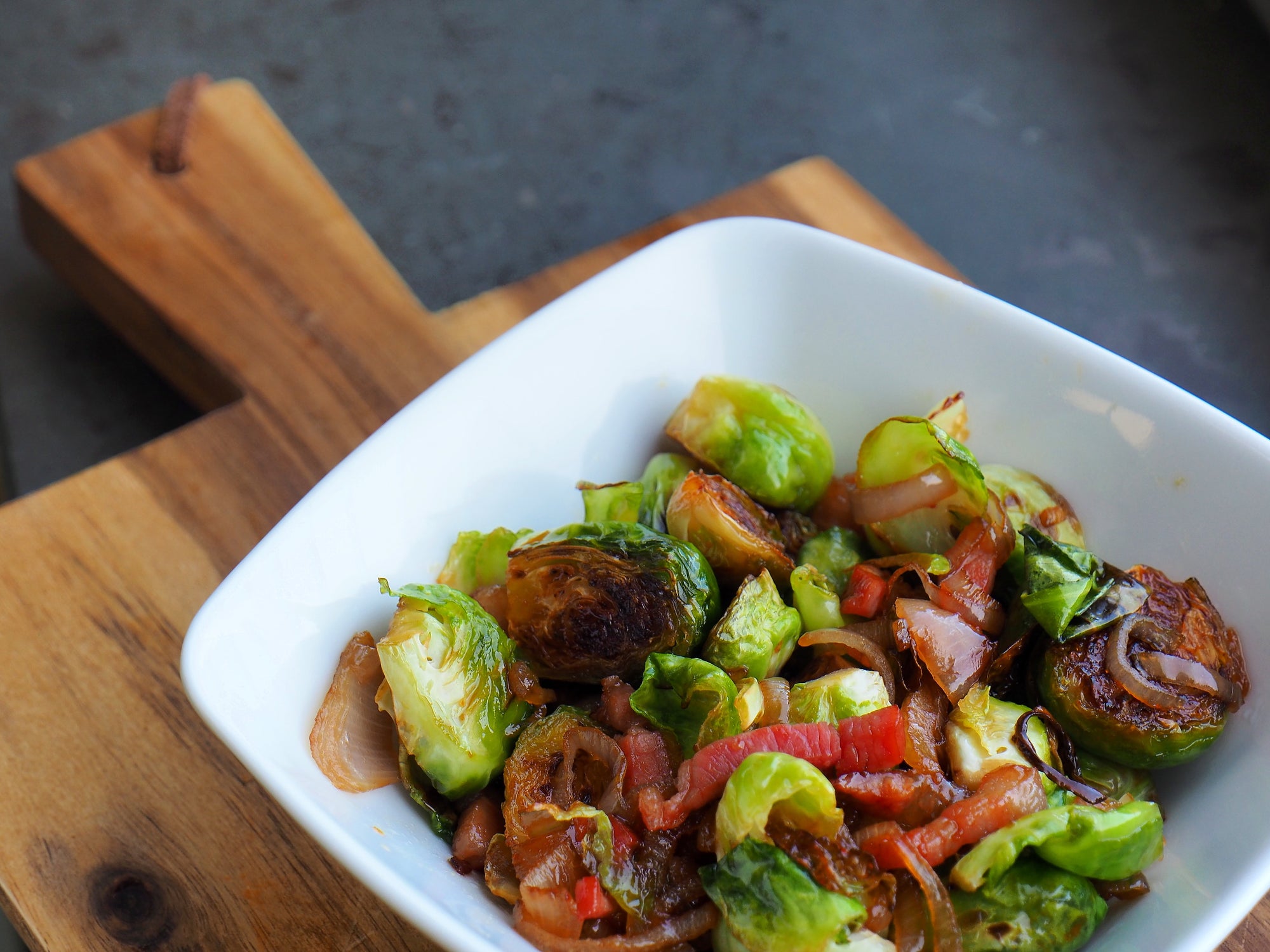 Selina's Scrumptious Hot Honey Butter Brussels Sprouts