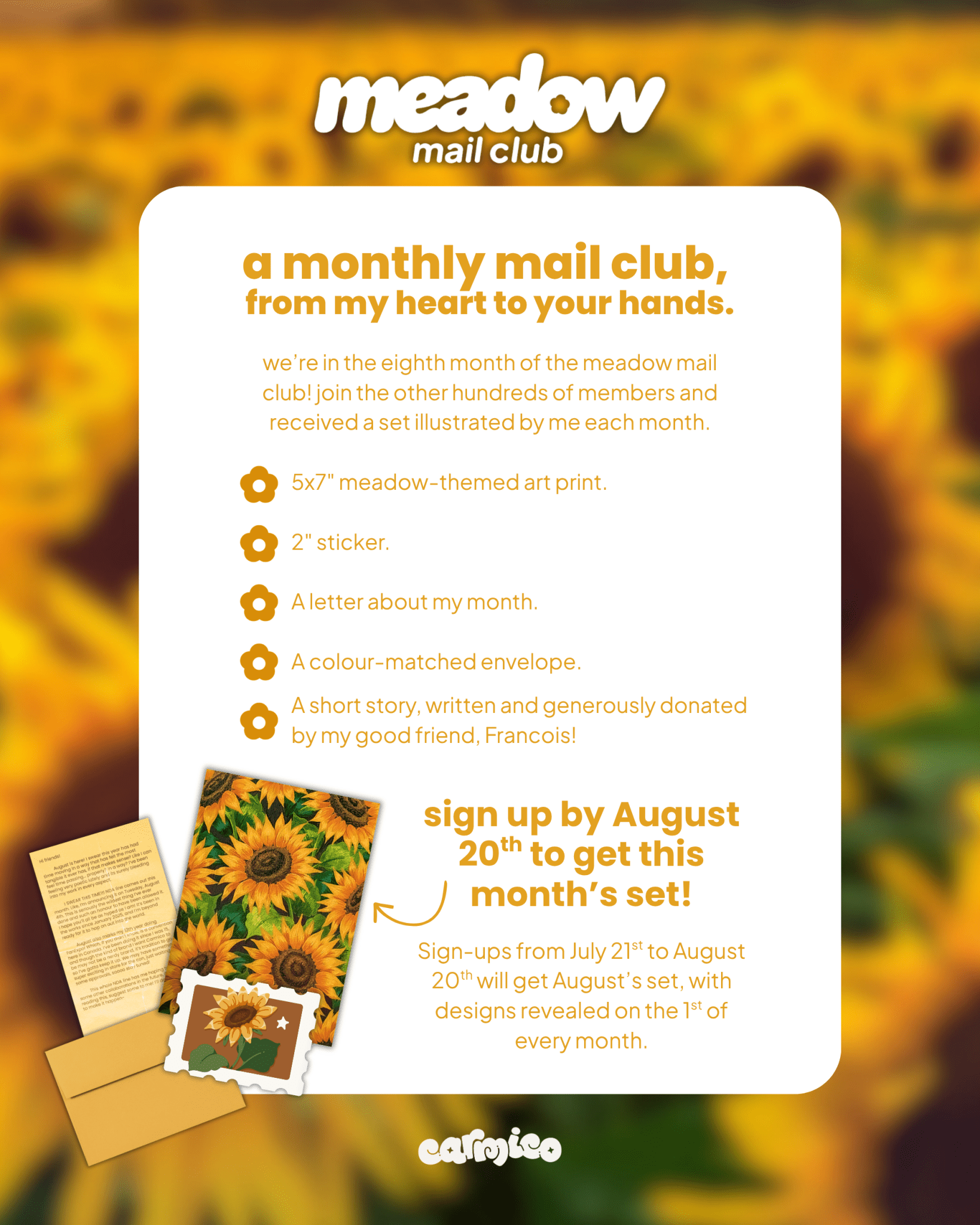 Meadow Mail Club ✿ August - carmico