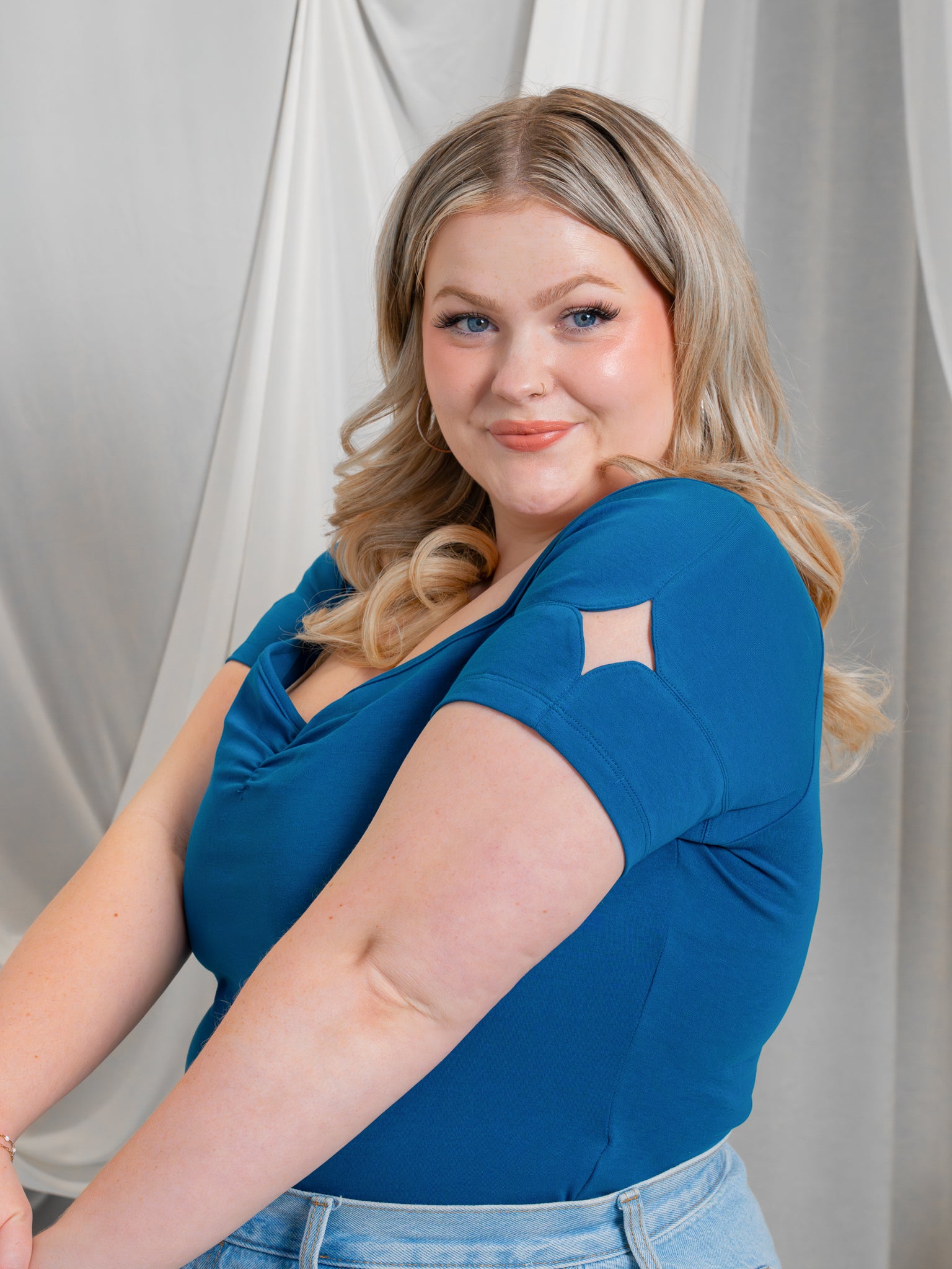 Blue Moon | Cap-Sleeve Tee