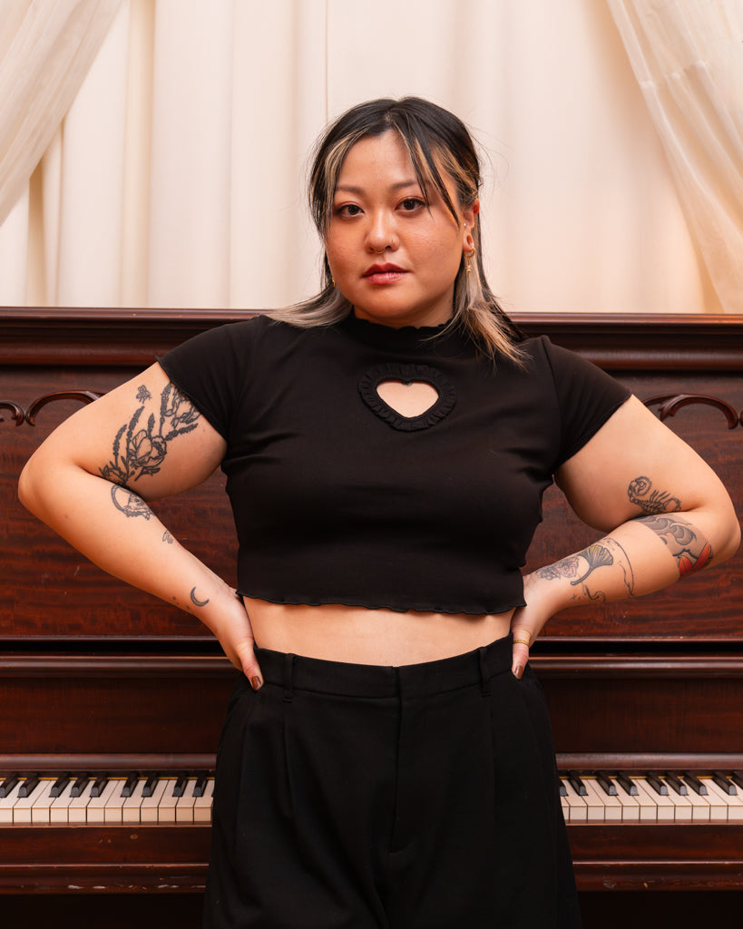 Heart Throb | Black Mini Tee