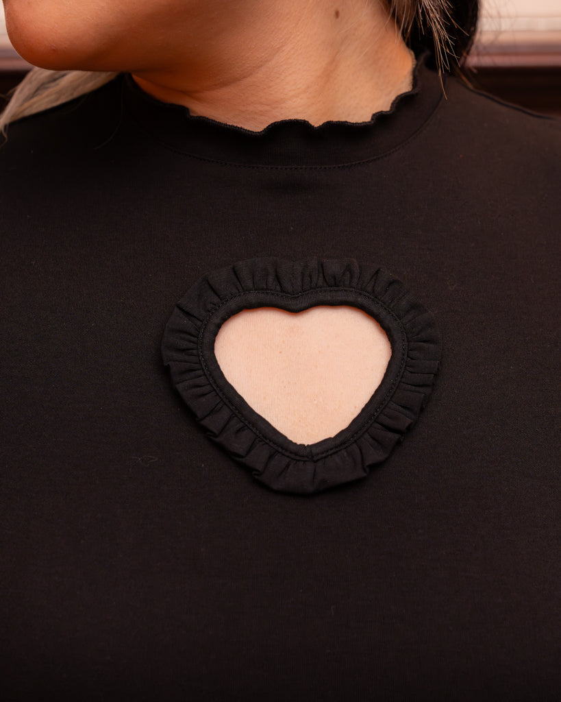 Heart Throb | Black Mini Tee