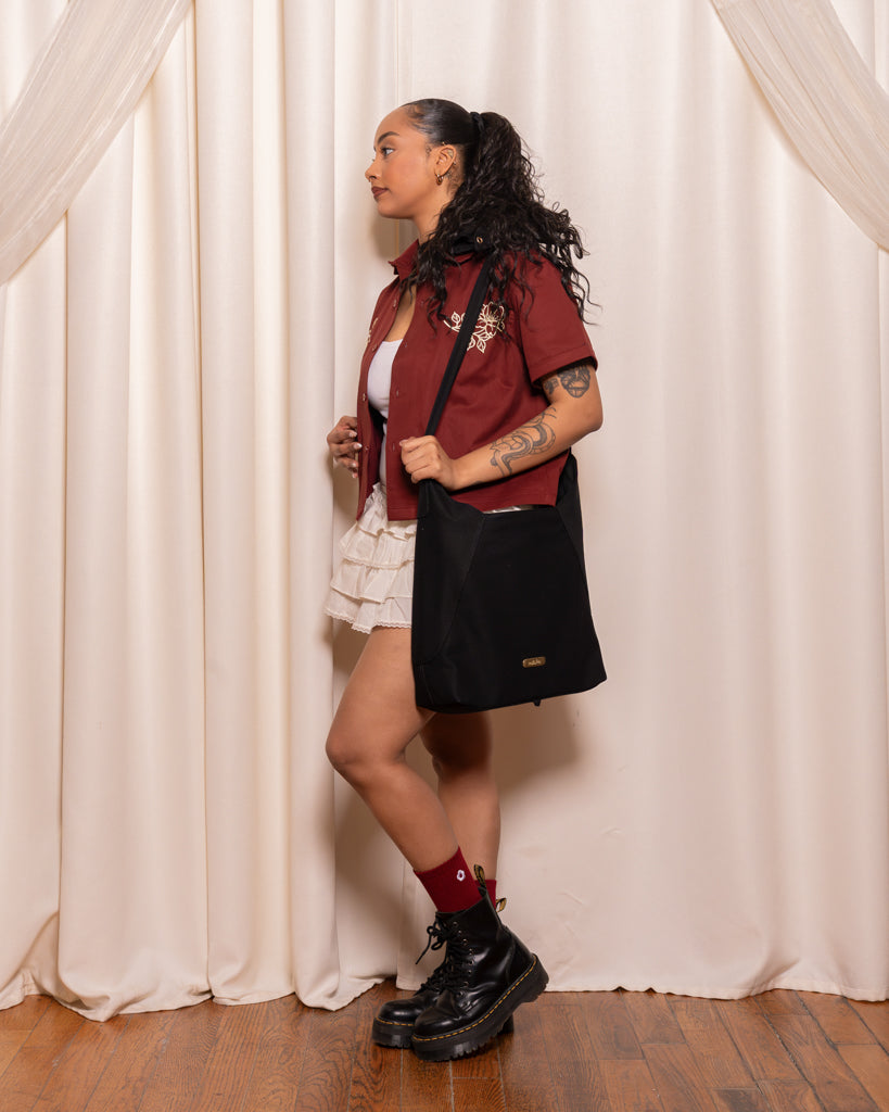 Tongue Tied | Black Tote Bag