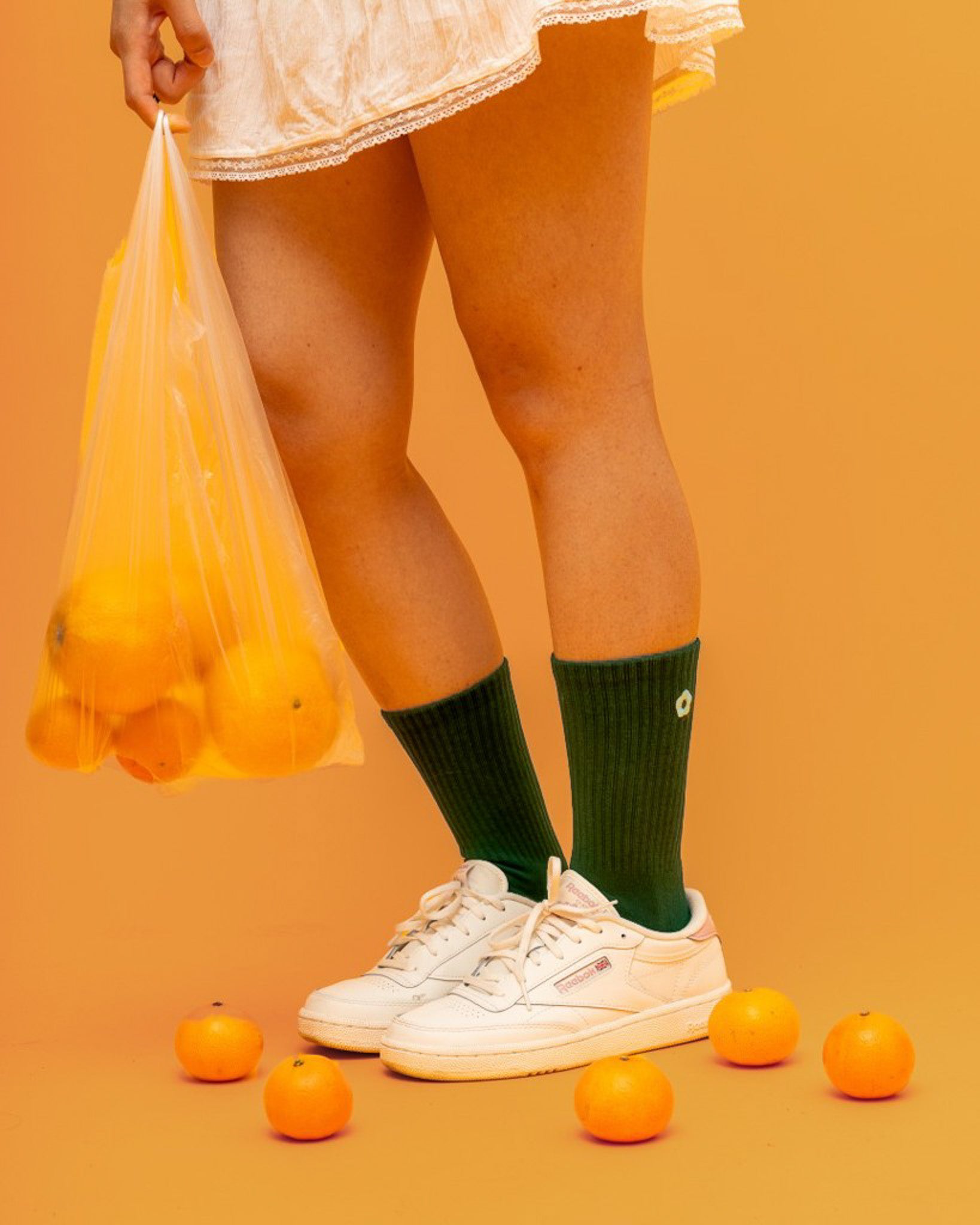 Leaf Green | Crew Socks - carmico