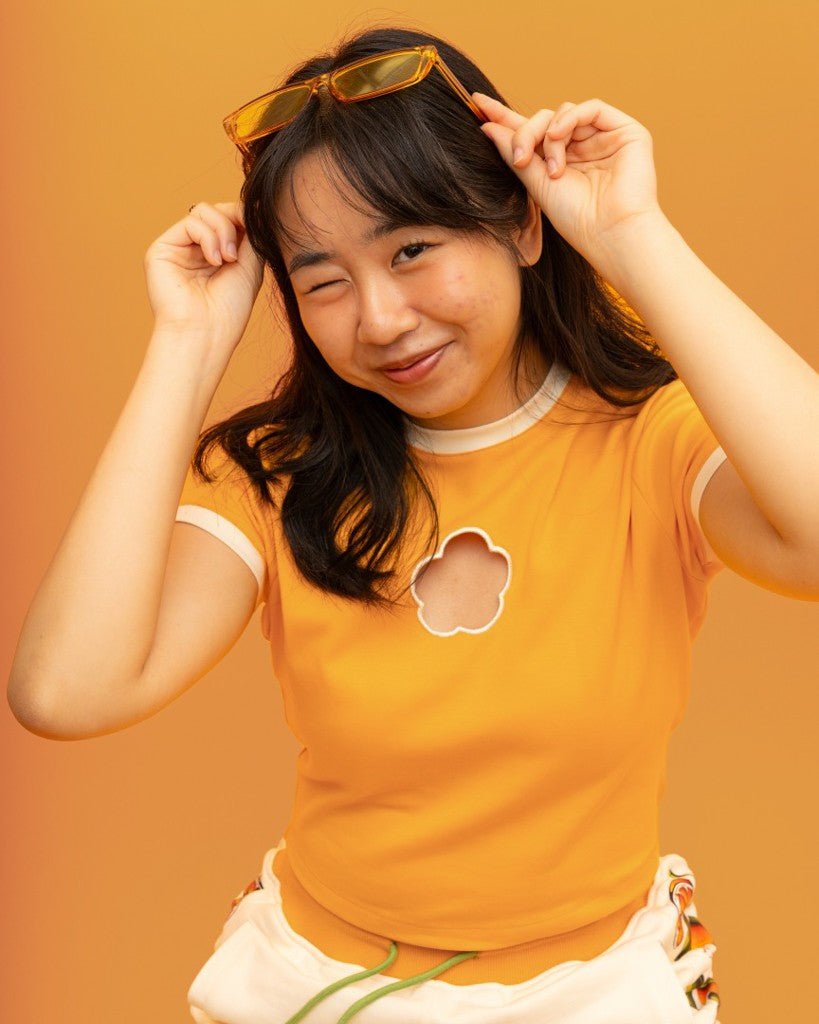 Orange | Blossom Mini Tee - carmico