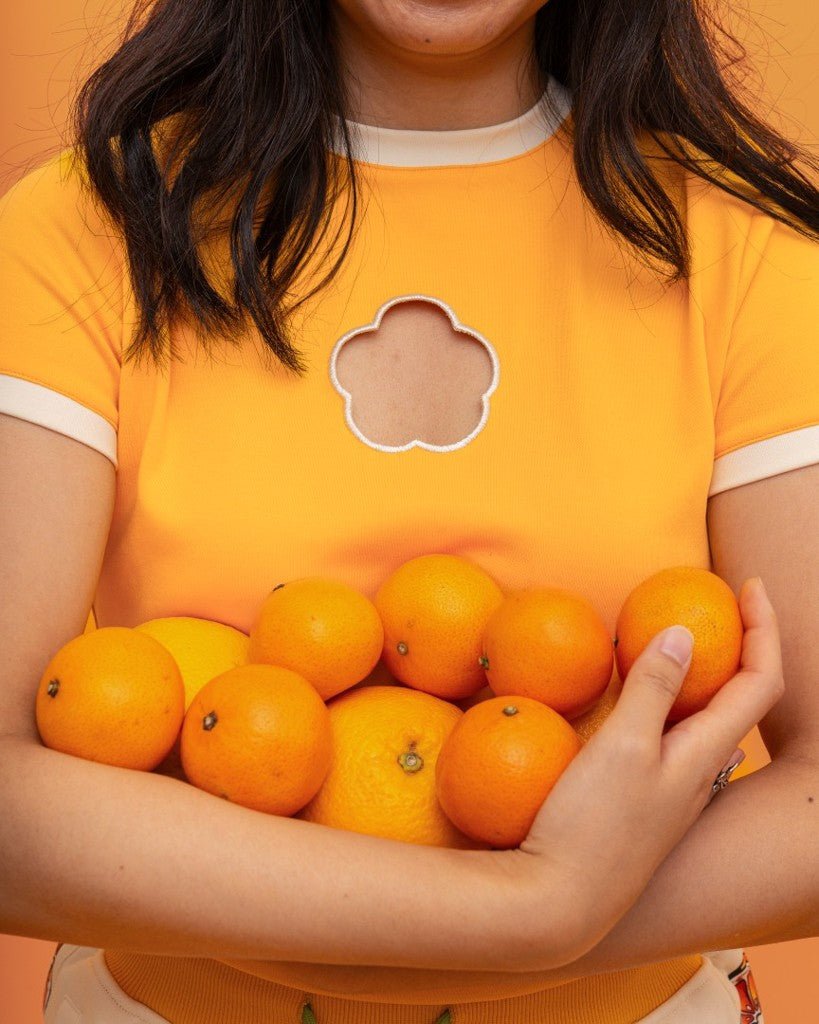 Orange | Blossom Mini Tee - carmico