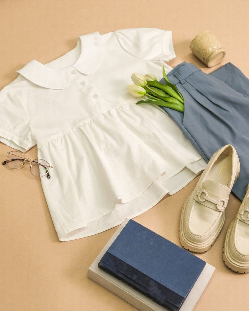 Miffy | White Peplum Blouse - carmico