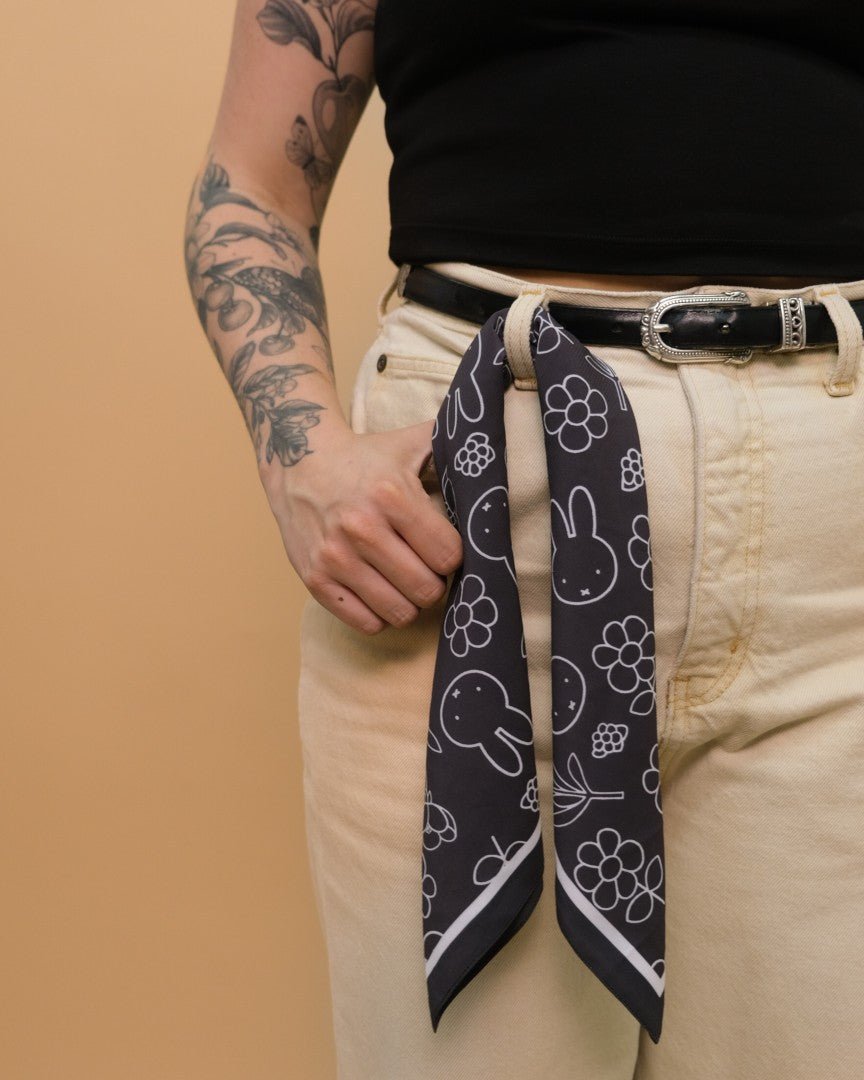 Miffy | All-Over Black Bandana - carmico