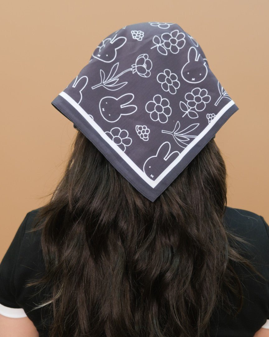 Miffy | All-Over Black Bandana - carmico