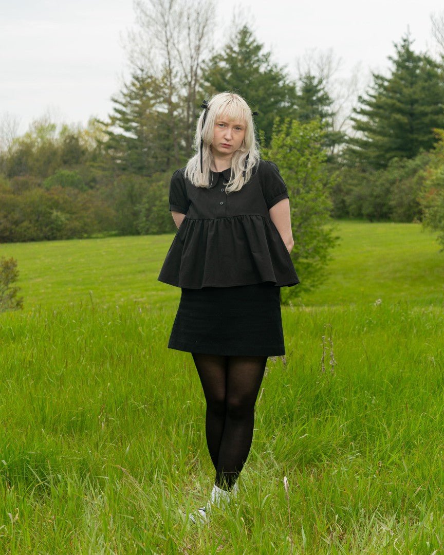 Miffy | Black Peplum Blouse - carmico