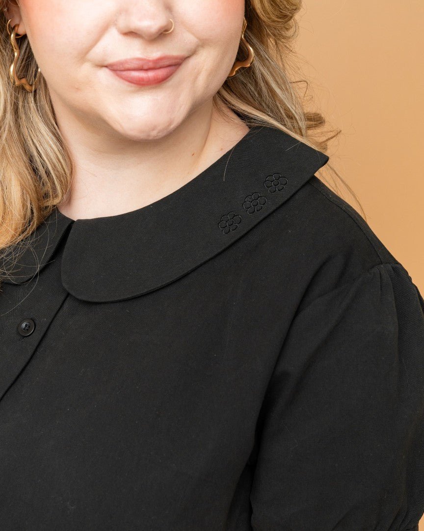 Miffy | Black Peplum Blouse - carmico
