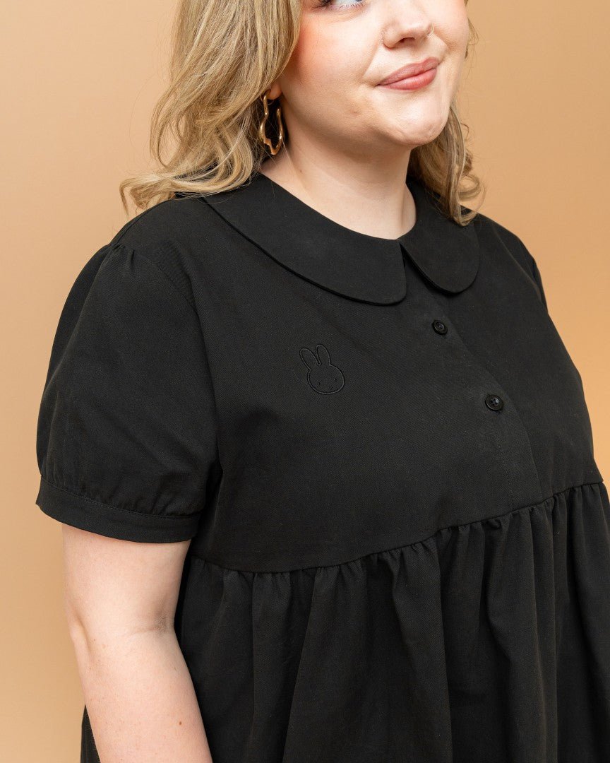 Miffy | Black Peplum Blouse - carmico