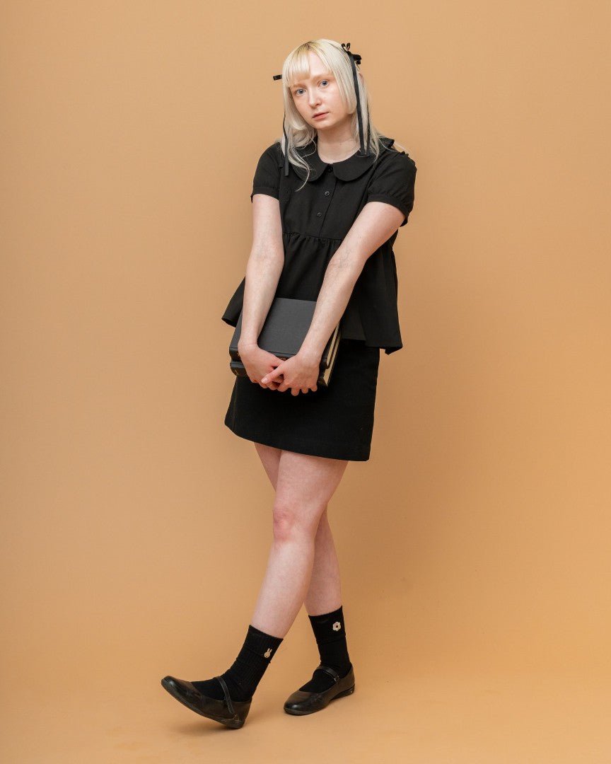 Miffy | Black Peplum Blouse - carmico