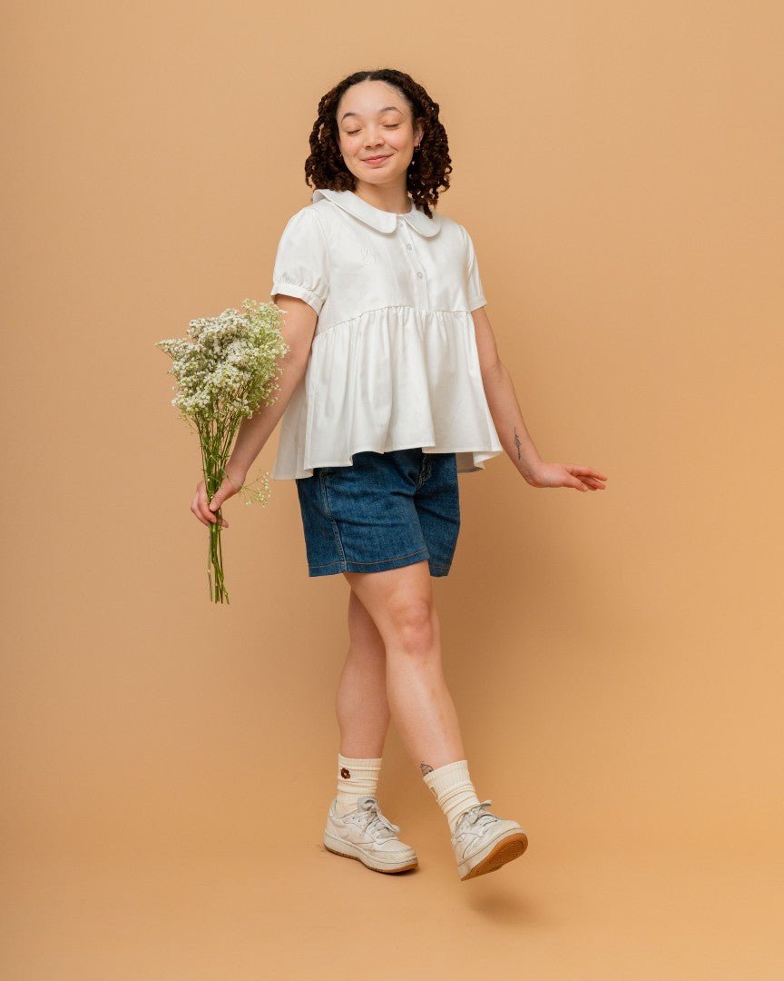 Miffy | White Peplum Blouse - carmico