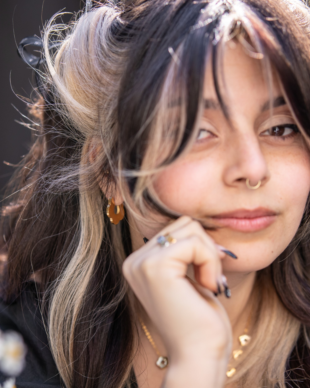 Daisy Huggie Earrings