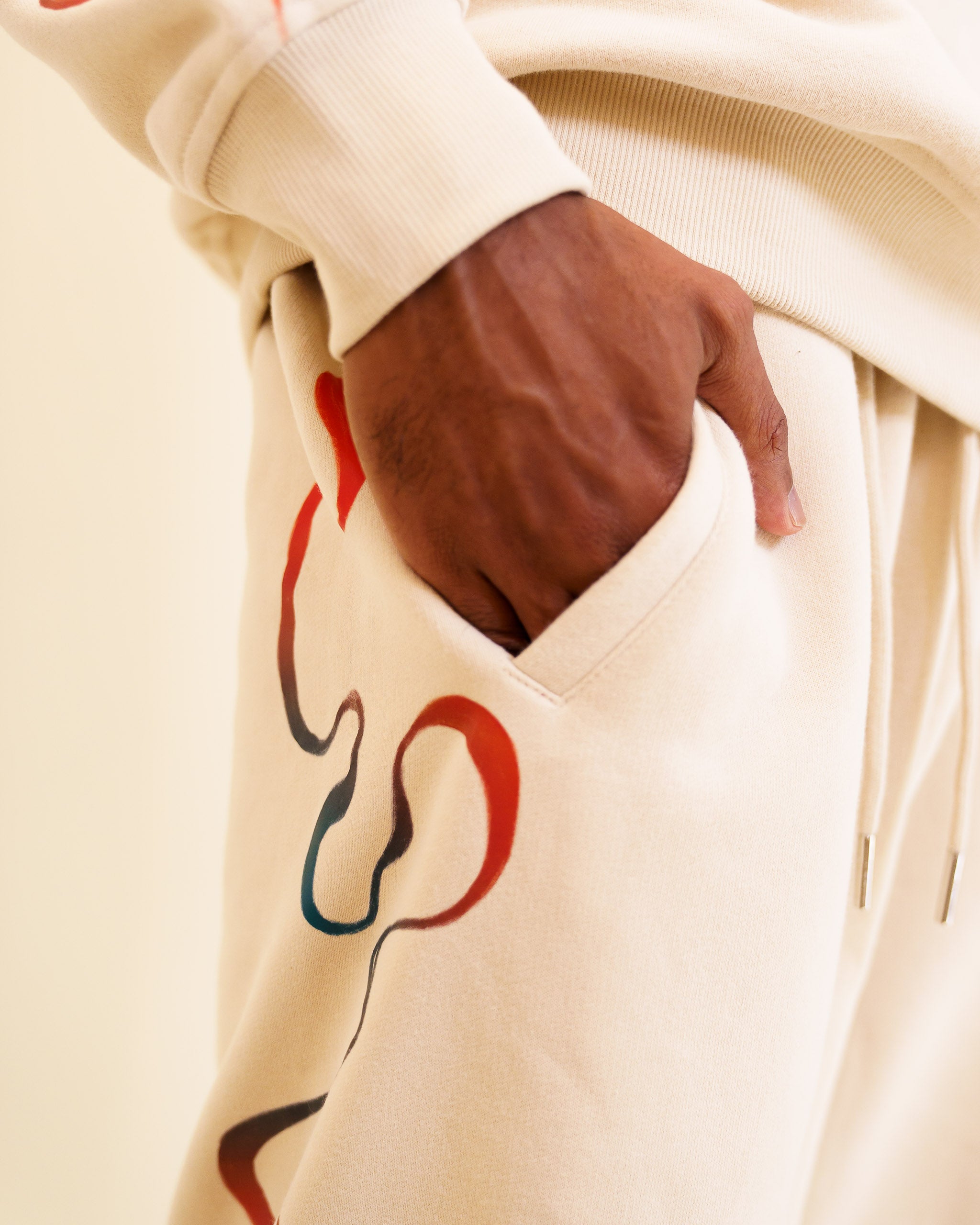 Close up of intuition joggers pocket.